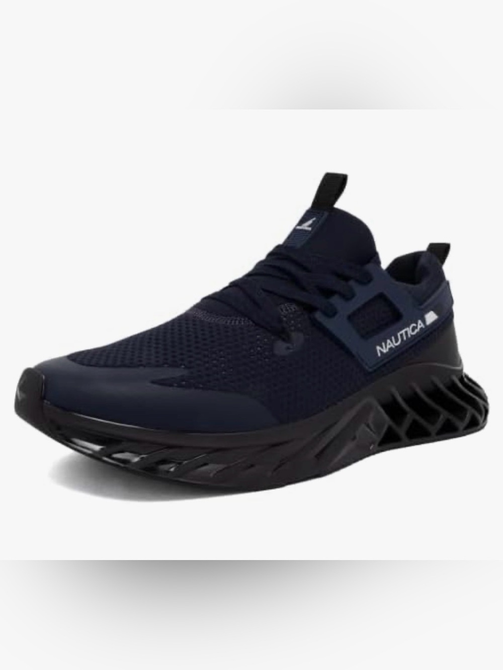 Nautica Men’s Navy and Black Lightweight Mesh Sneaker Without Box